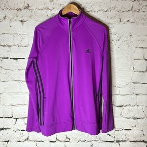 ADIDAS women’s full zip purple climalite jacket L